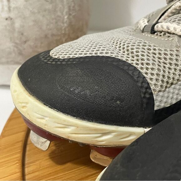 Nike React Alpha Huarache Elite 3 Lo Baseball Cleats 9 Men's Grey Red Sneaker - Picture 5 of 10